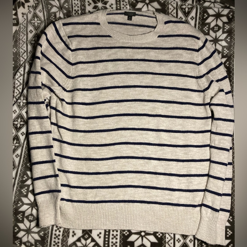 $Sold$ Jcrew striped knitted crewneck XL